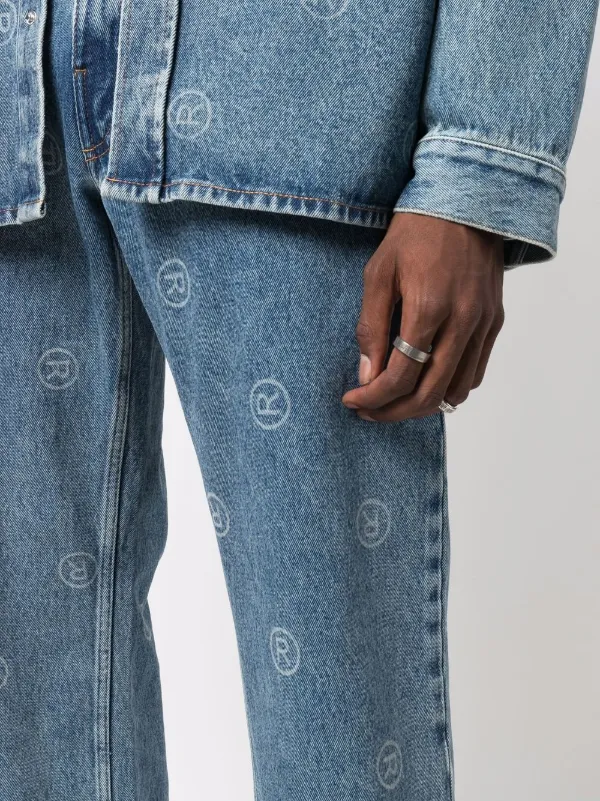 Martine Rose all-over Logo Print Jeans - Farfetch