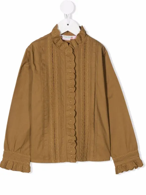 Bonpoint ruffle-trim longsleeved blouse