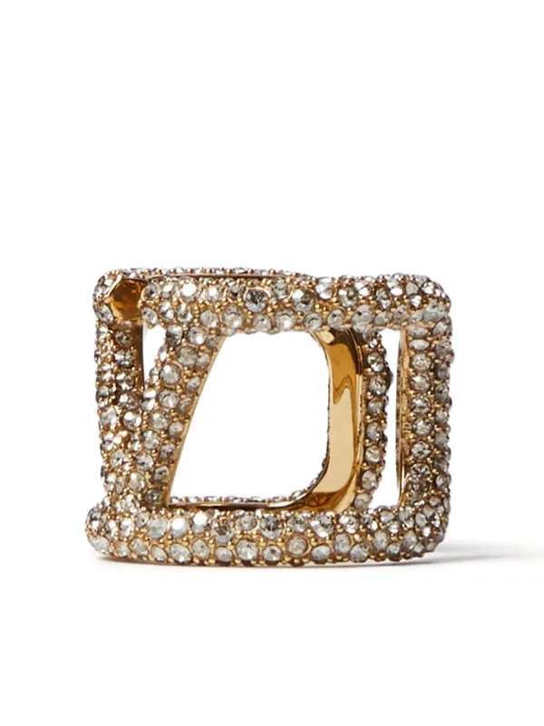 Valentino Garavani VLogo Signature crystal-embellished Ring Valentino Garavani VLogo Signature crystal-embellished Ring