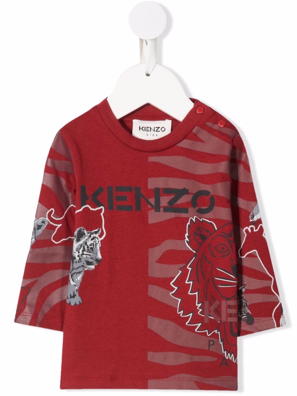 

Kenzo Kids animal-print organic cotton T-shirt - Red