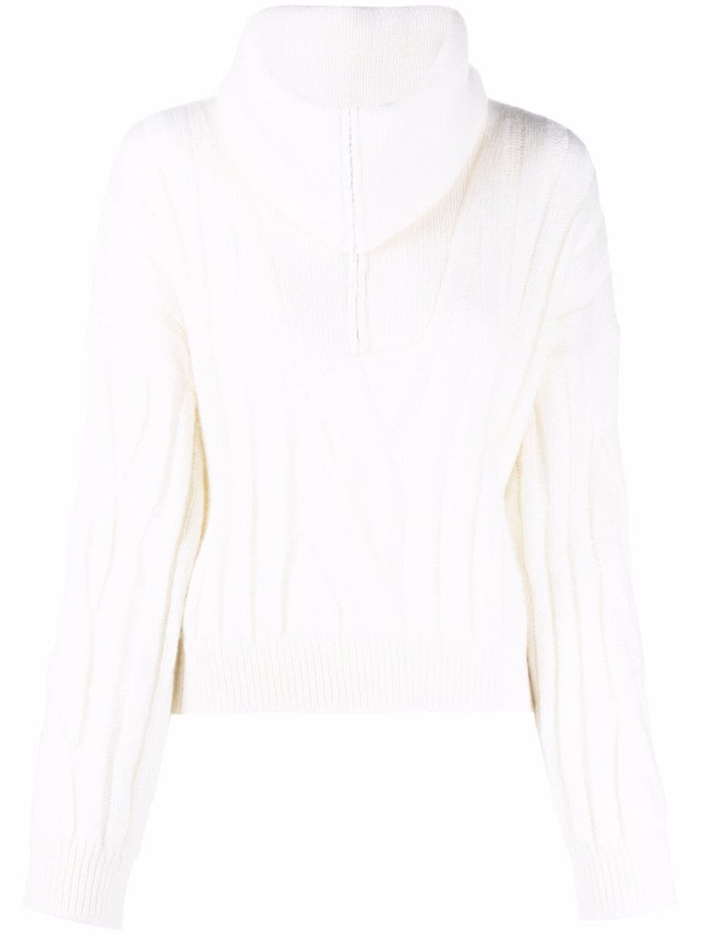 roll neck jumper white