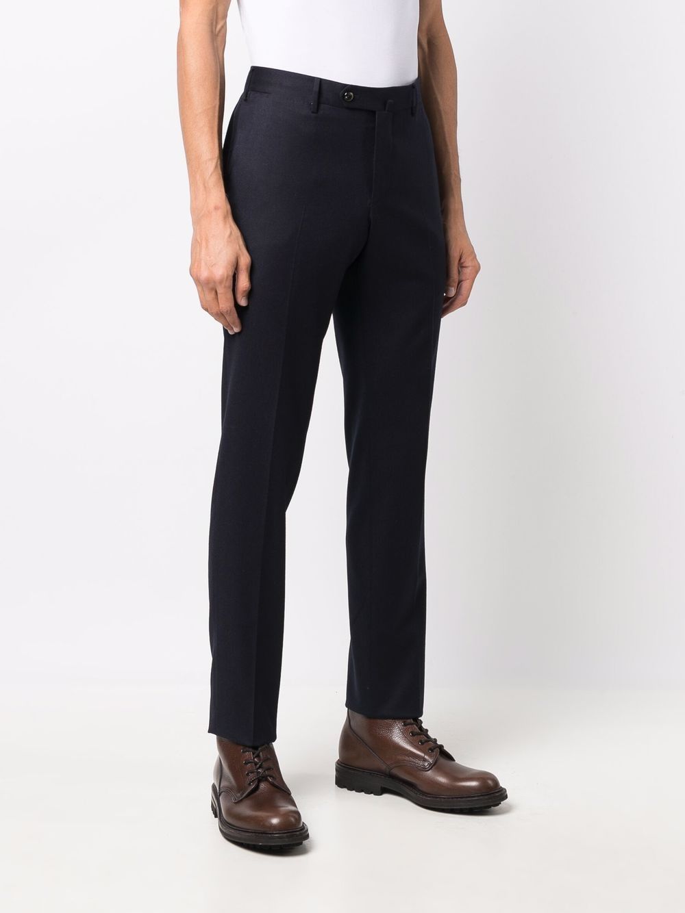 Shop Pt01 Slim-fit Wool Trousers In Blue
