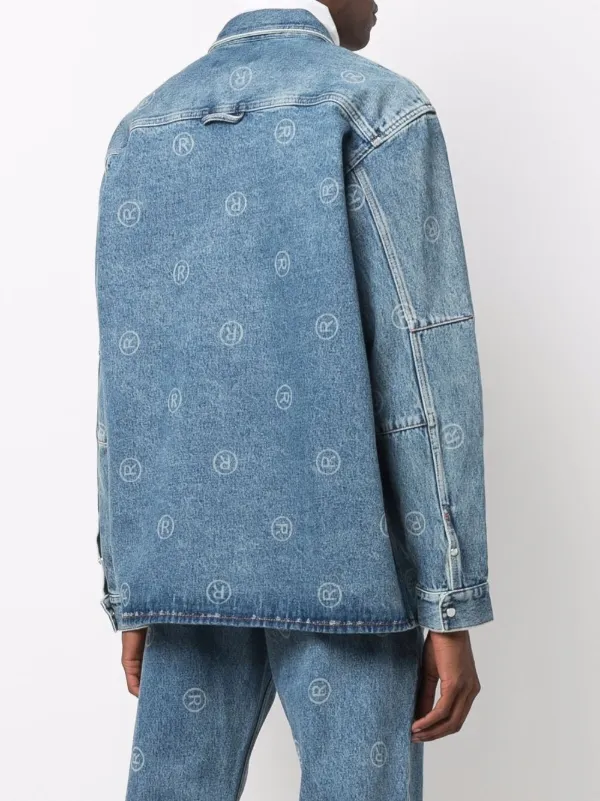 Martine Rose monogram-print Denim Shirt 