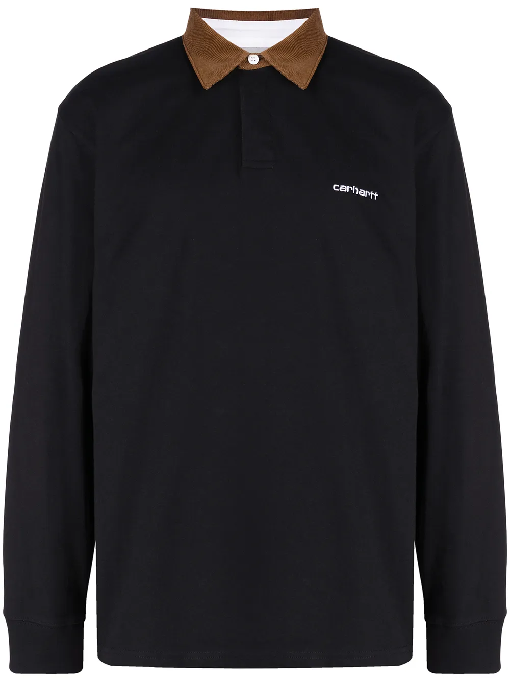 

Carhartt WIP playera tipo polo con cuello de pana - Negro