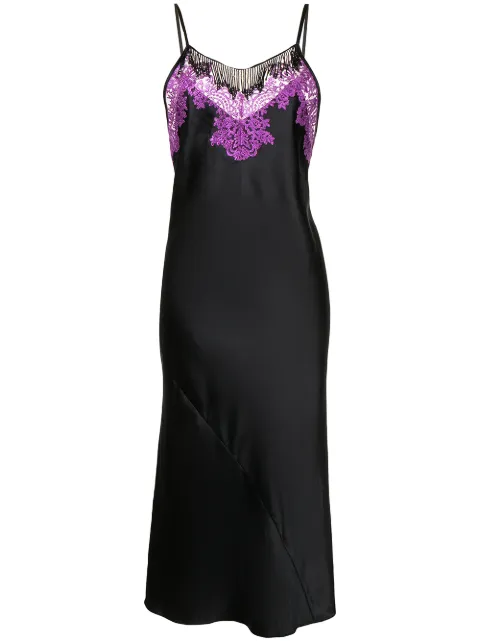 Lisa Von Tang beaded lace slip dress