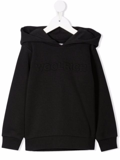 Woolrich Kids - debossed-logo cotton-blend hoodie