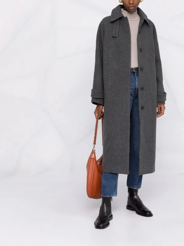12 STOREEZ Oversize Wool Coat - Grey