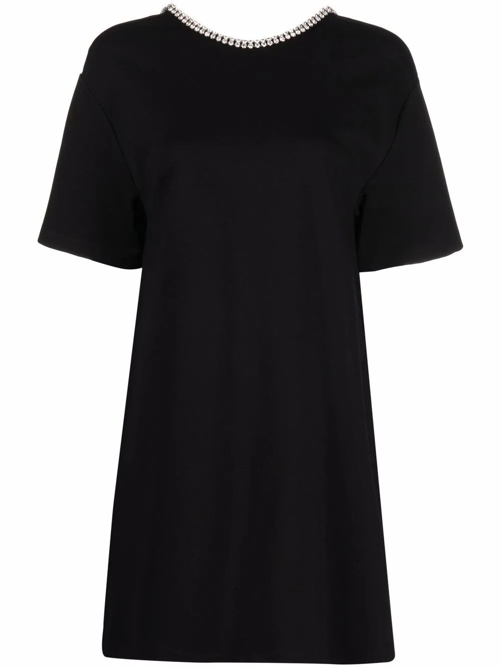 AREA crystal embellishment T-shirt dress