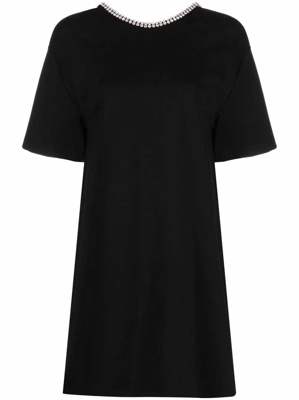 AREA платье-футболка с кристаллами