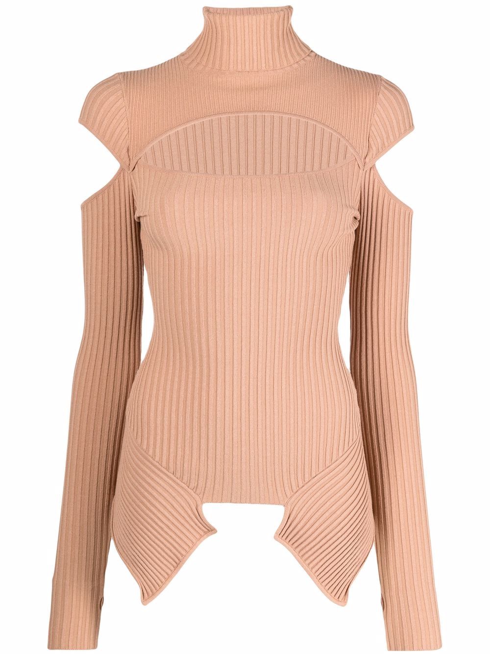 фото Adamo keyhole roll neck jumper