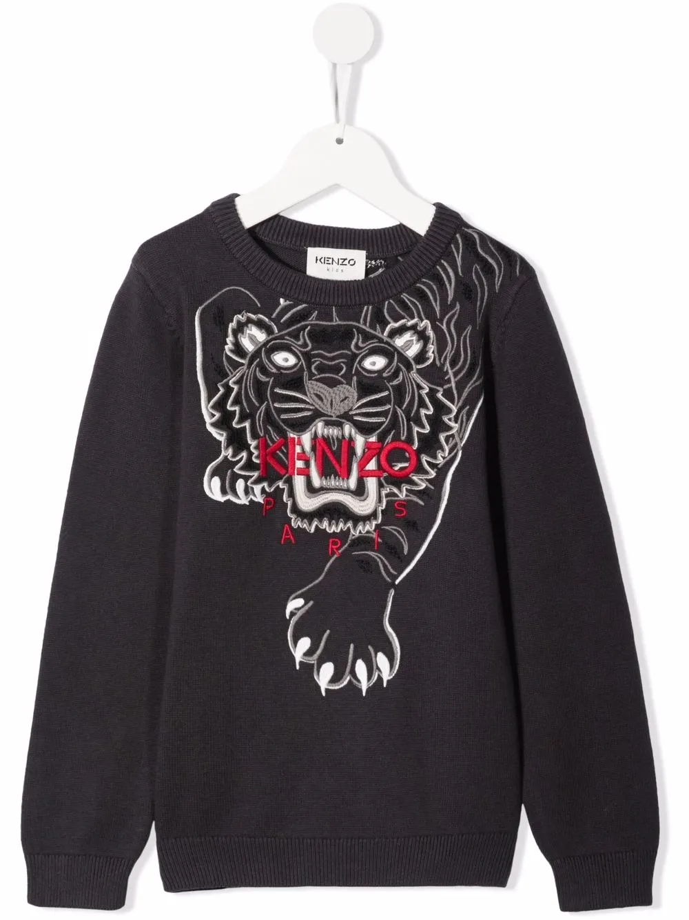 фото Kenzo kids толстовка с вышивкой tiger