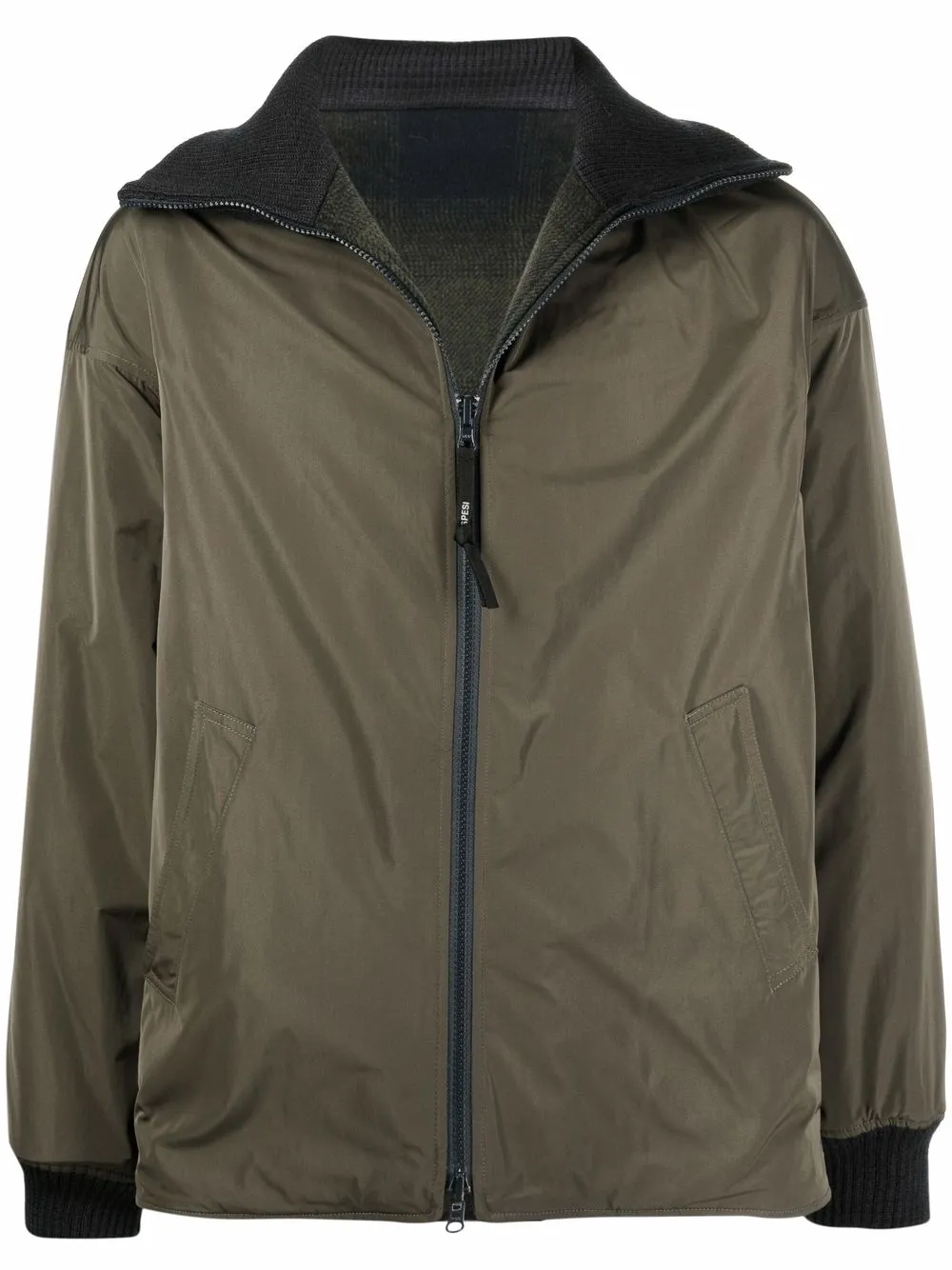 

ASPESI reversible checked zip-up jacket - Green