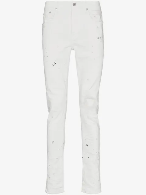 Purple Brand Calça jeans skinny com estampa respingos de tinta