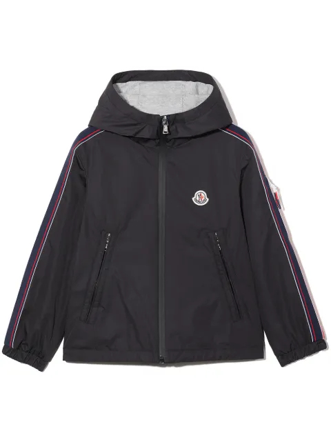 Moncler Enfant 프리단 로고 패치 후드 재킷