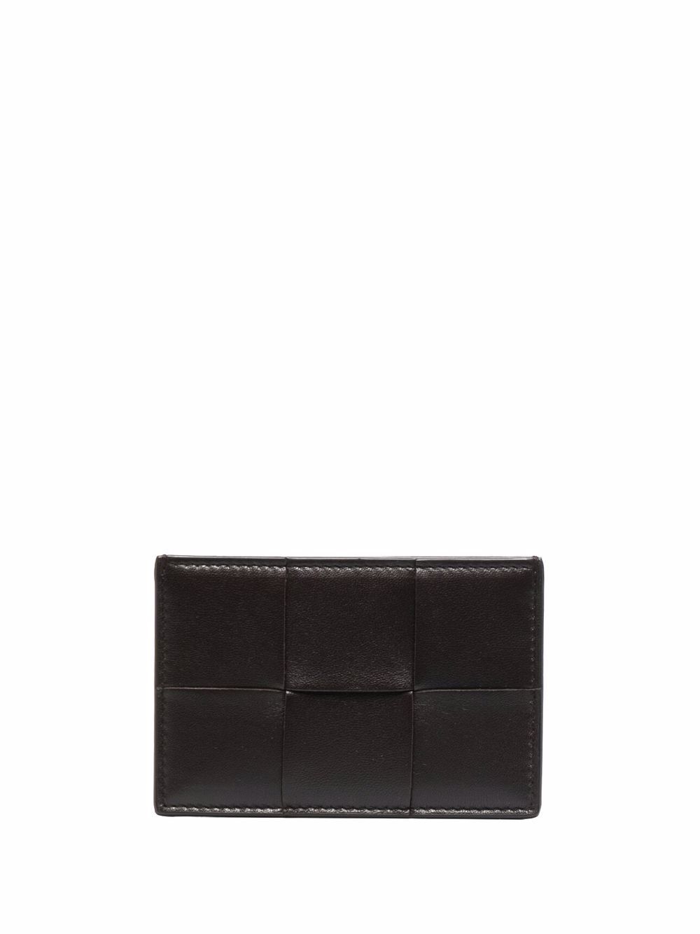 Intrecciato leather cardholder