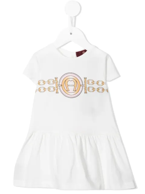 Aigner Kids logo-print cotton T-shirt dress