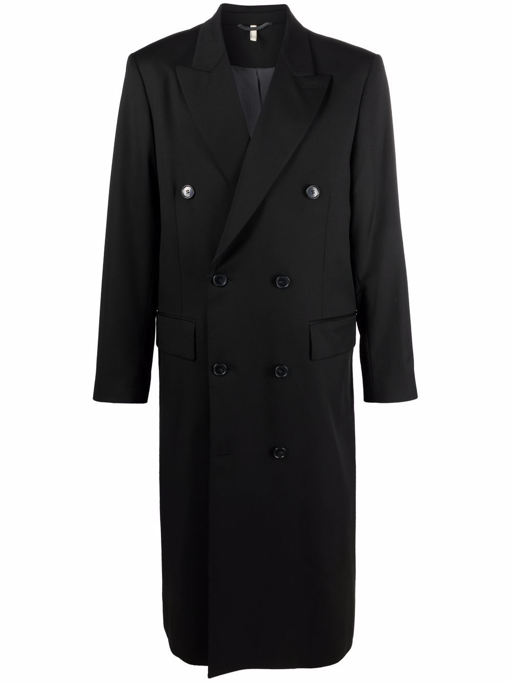 Sunflower Double-breasted Long Coat In Schwarz | ModeSens