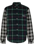 Purple Brand plaid logo quilted shirt - Green