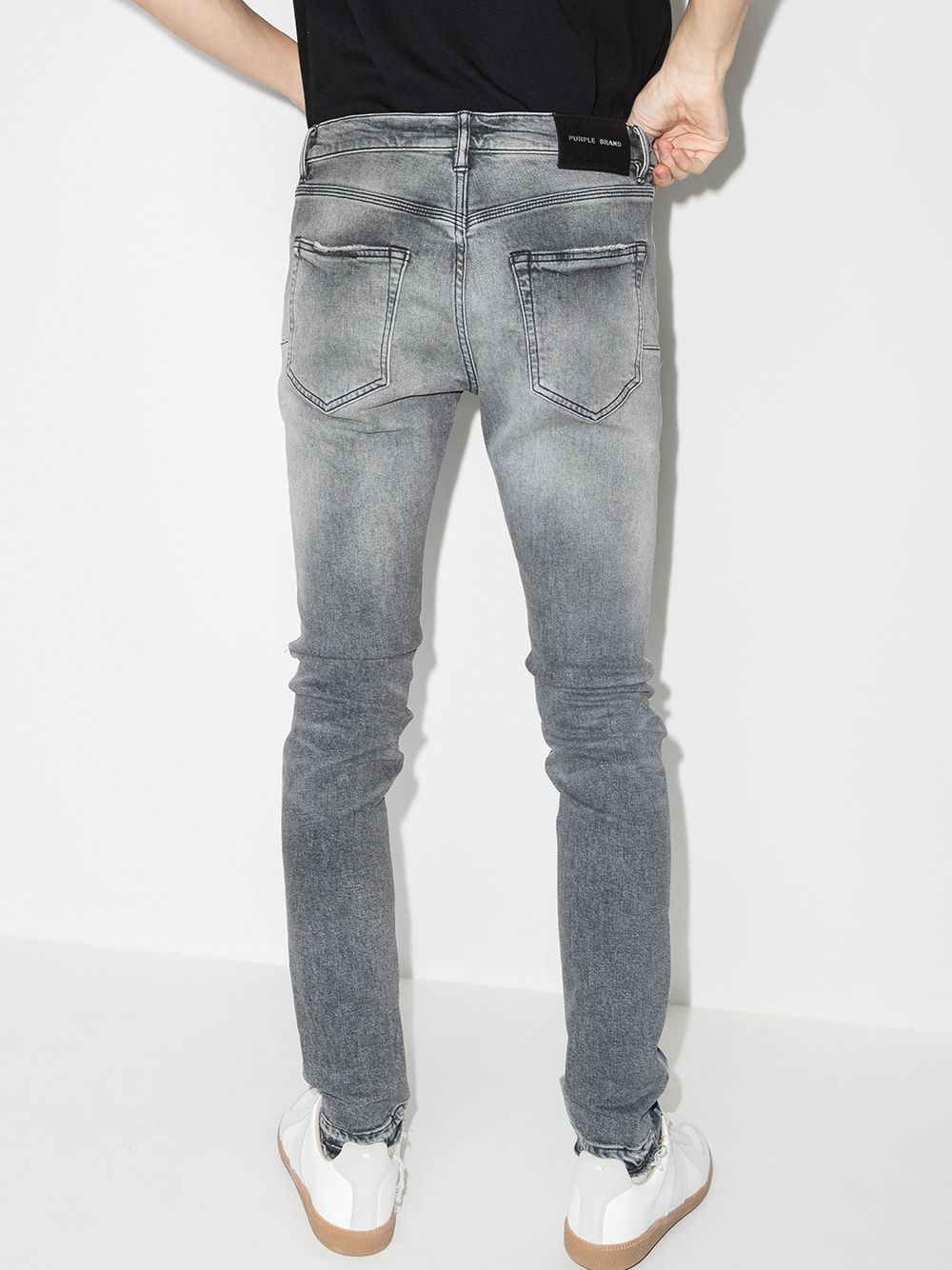 фото Purple brand framis frayed skinny jeans