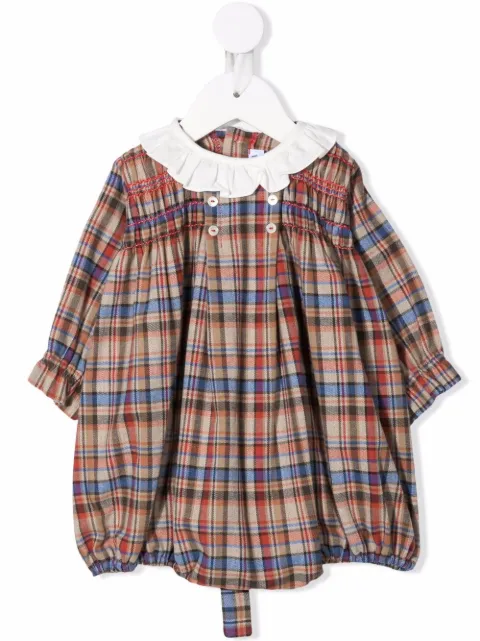 Siola tartan-print cotton romper 