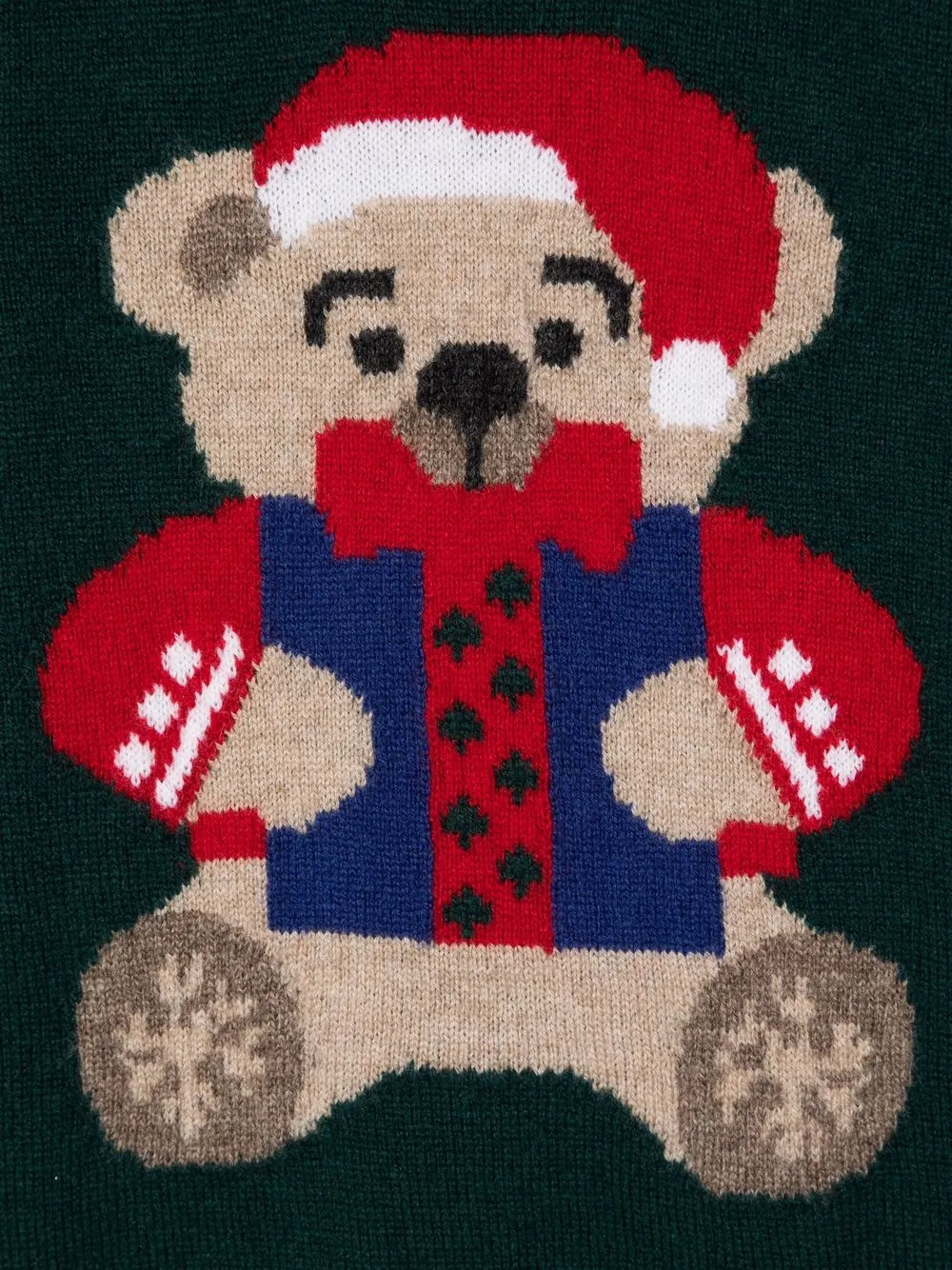 Siola Xmas Bear-intarsia Jumper In Green