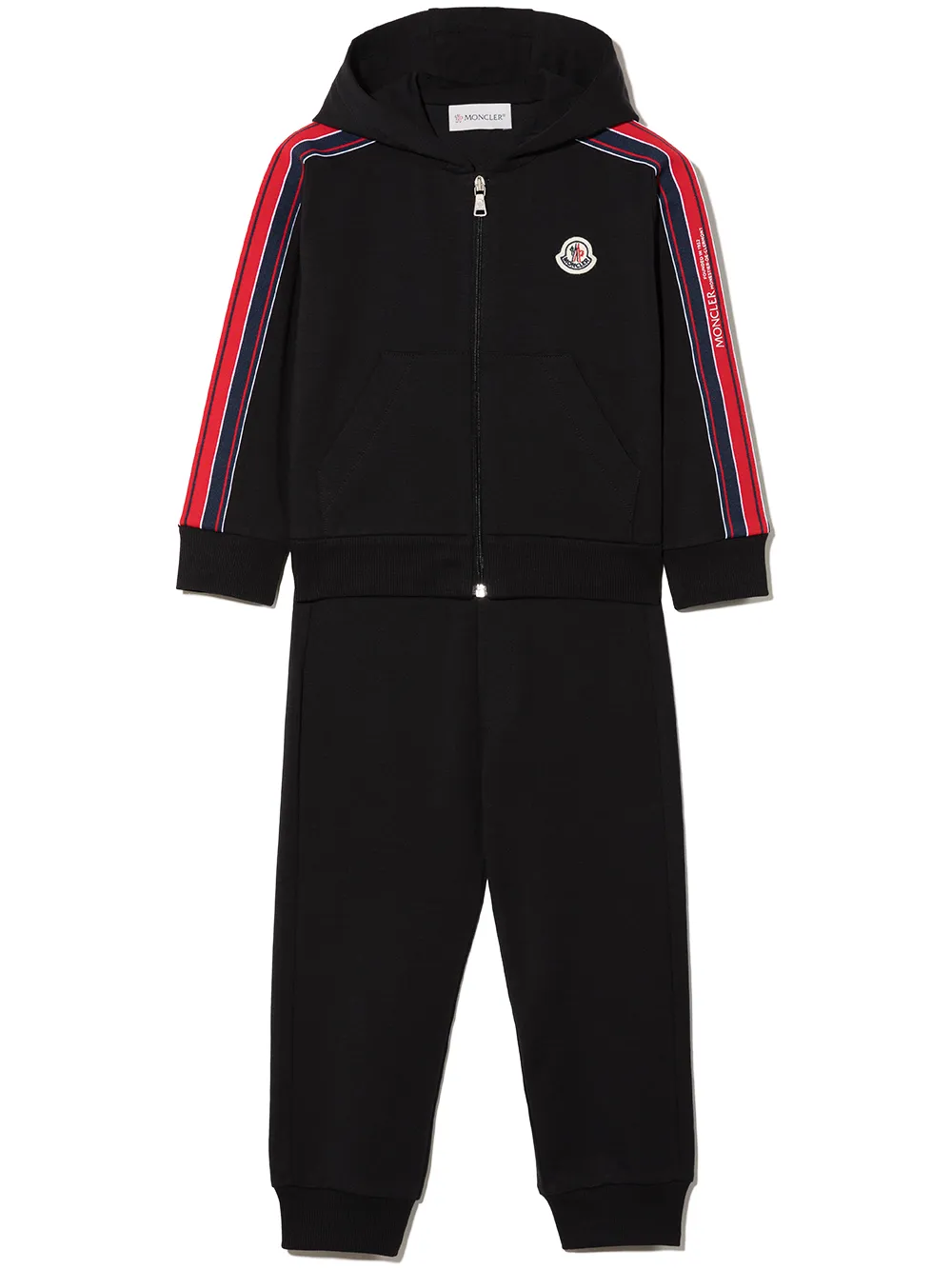 

Moncler Enfant traje deportivo con capucha y rayas - Azul