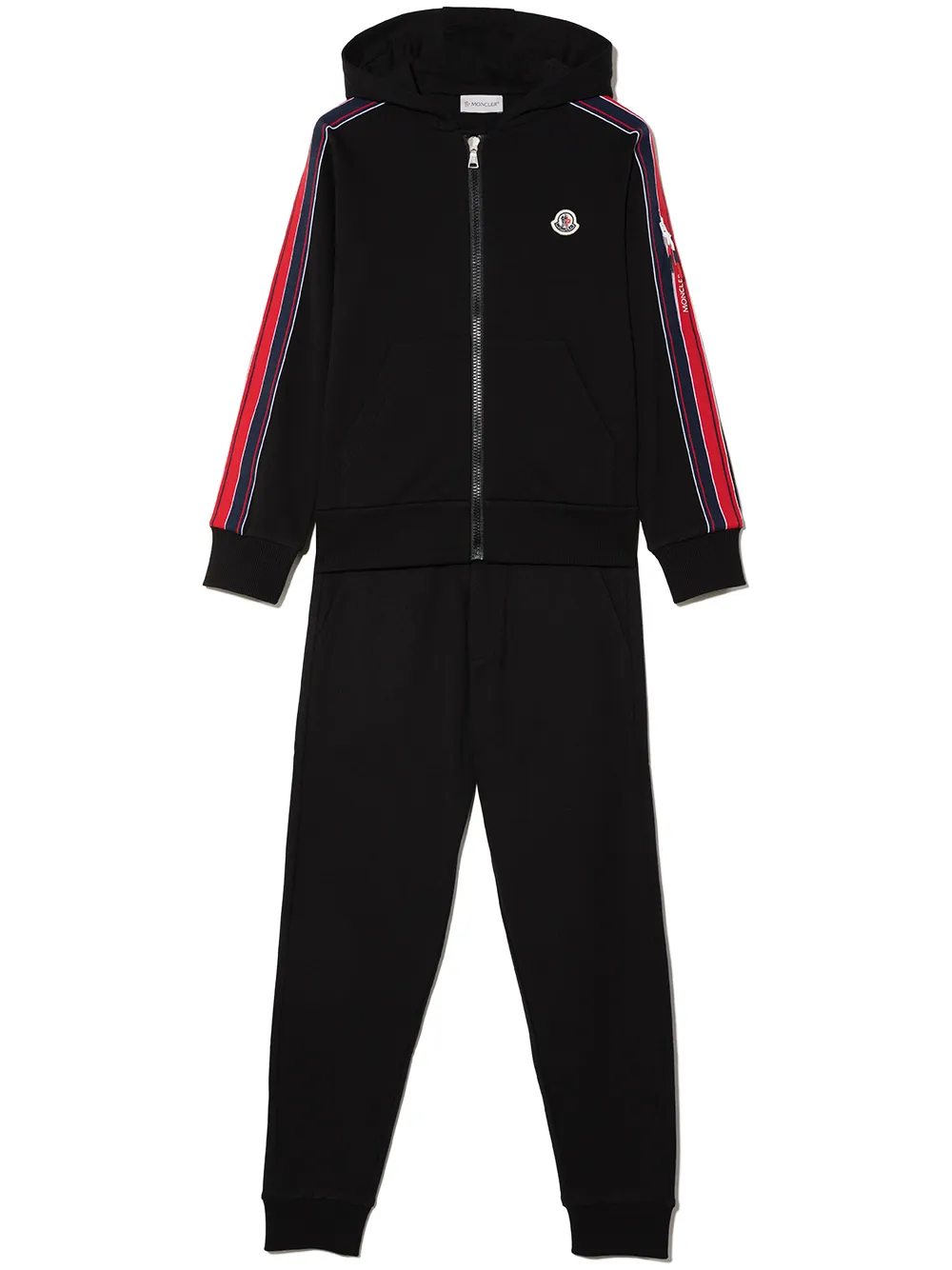 

Moncler Enfant traje deportivo con motivo de rayas - Negro