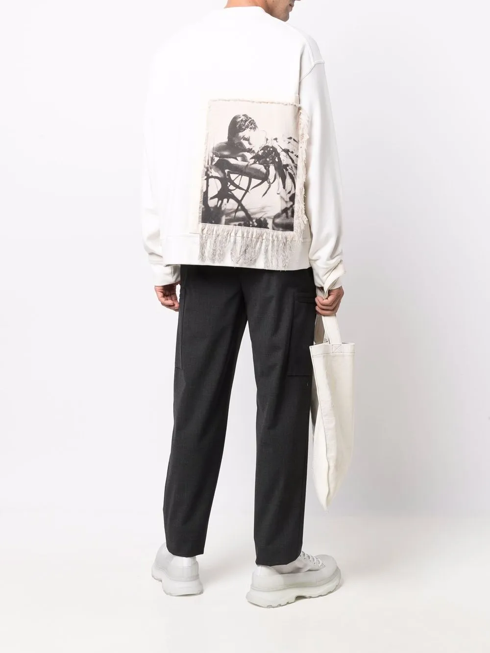 фото Jil sander толстовка с нашивкой на спине