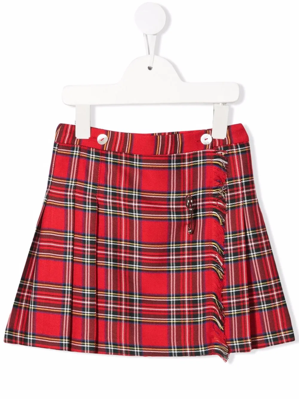 

Siola check pleat mini skirt - Red