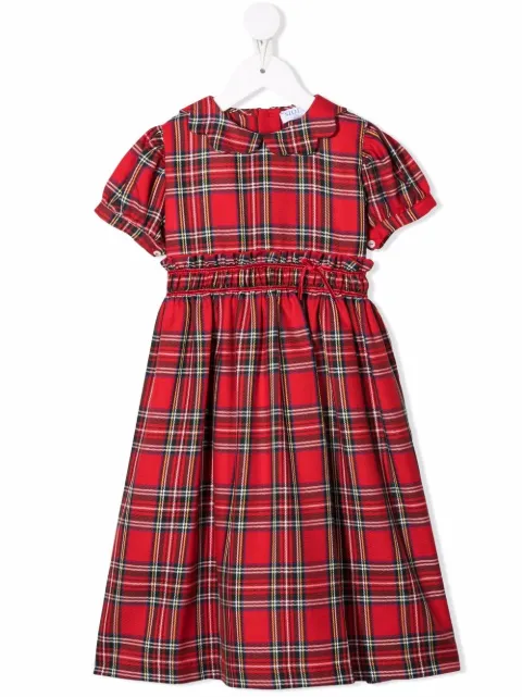 Siola tartan-print tie-fastening dress