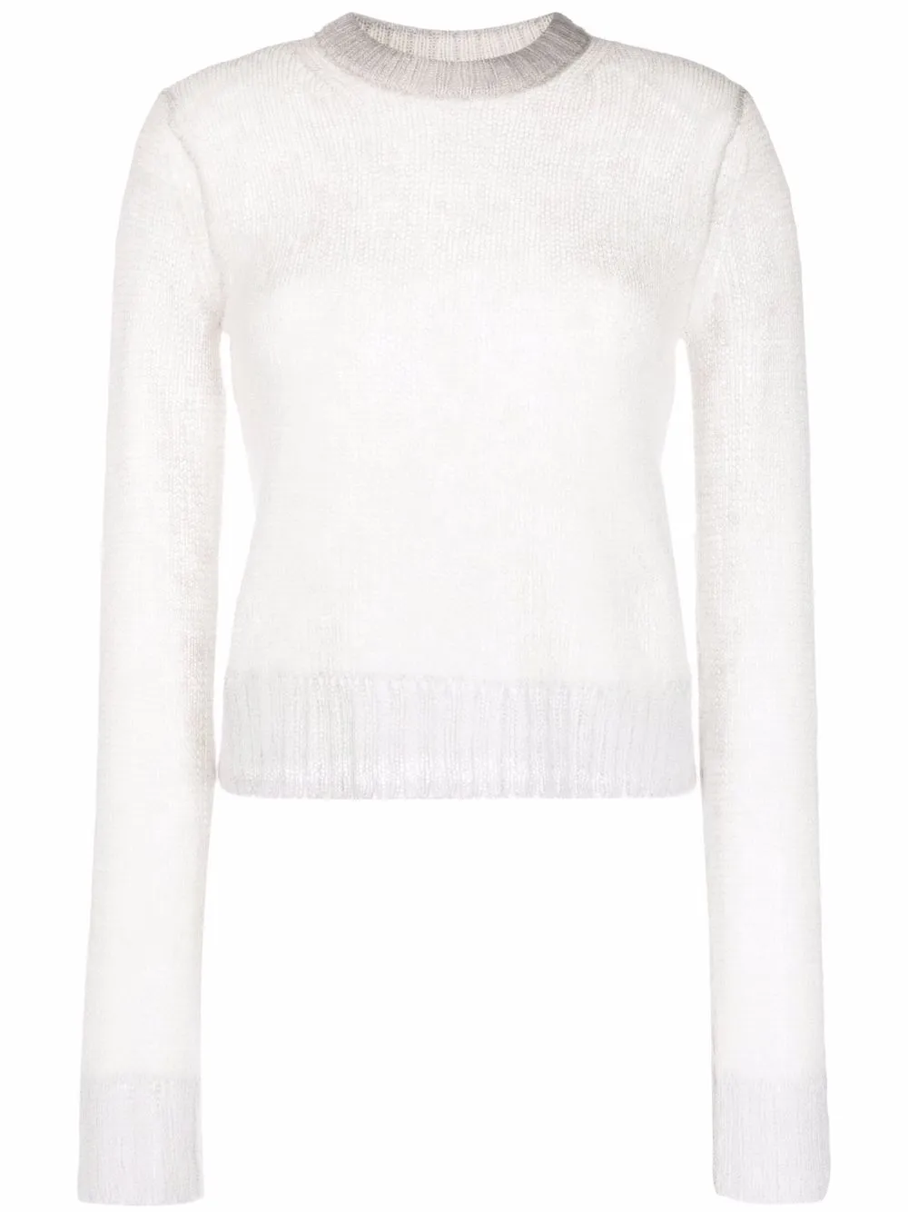 

Acne Studios semi-sheer intarsia-knit jumper - Grey