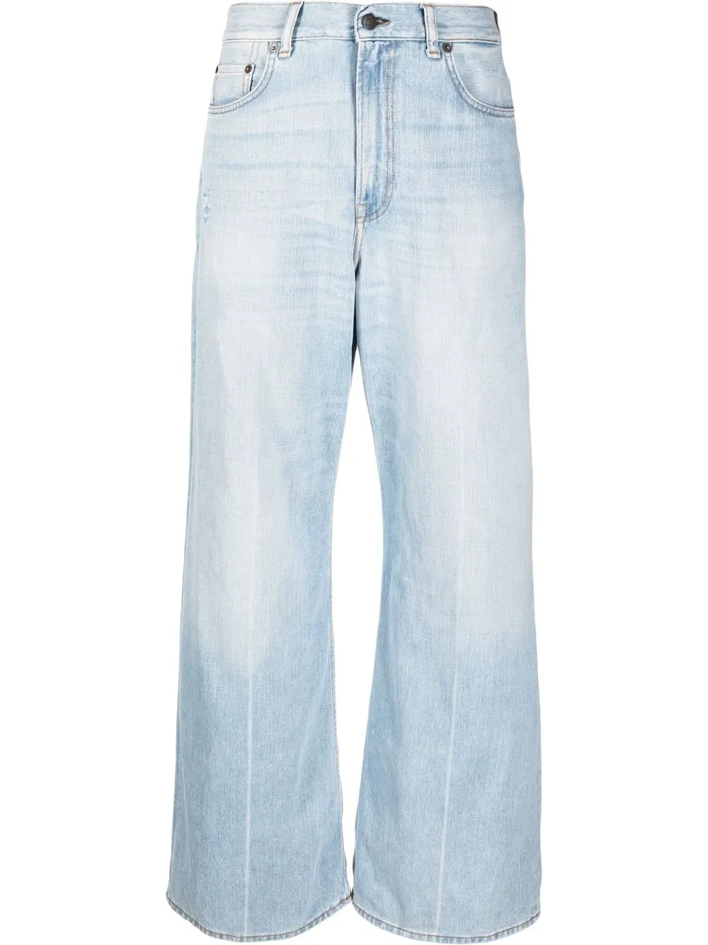 

Acne Studios jeans anchos con parche del logo - Azul