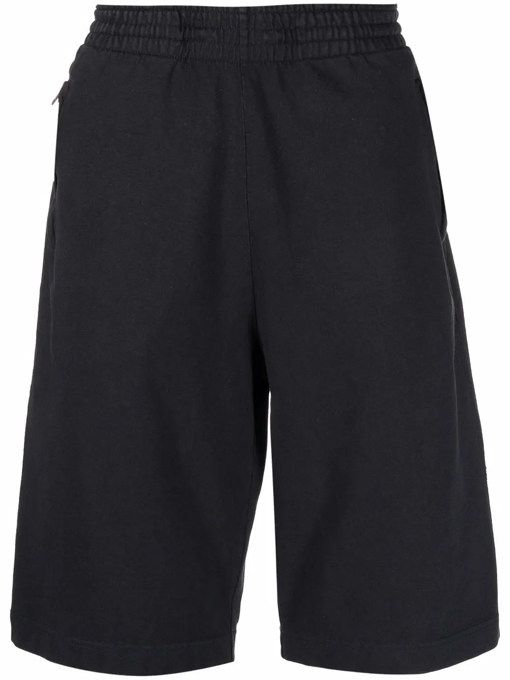 acne studios short ample en coton biologique - noir