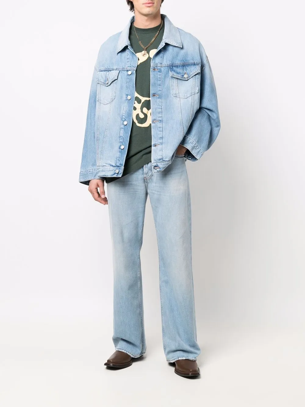 Acne Studios 2021 ruimvallende jeans - Blauw