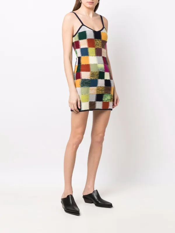 Acne Studios Checked Mini Dress - Farfetch