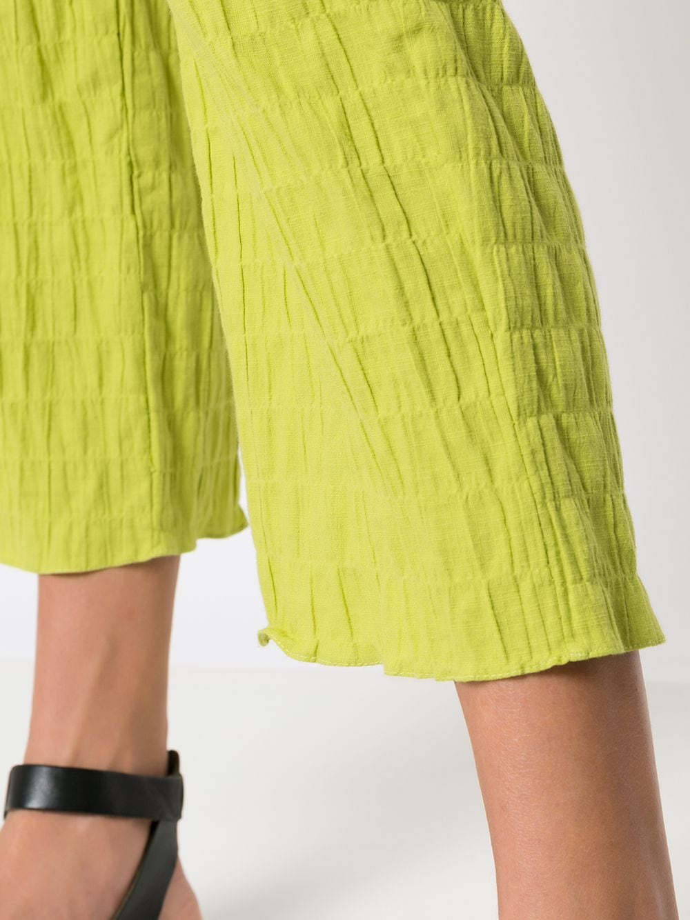 Shop Clube Bossa Sam Cropped Cotton Pants In Green