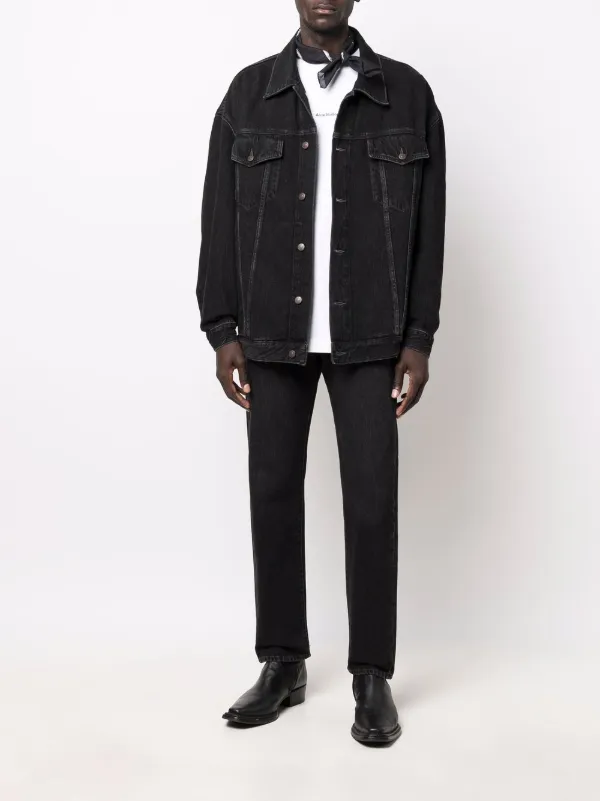 Denim Jacket In Black, 55% OFF | servienvios.com.ve