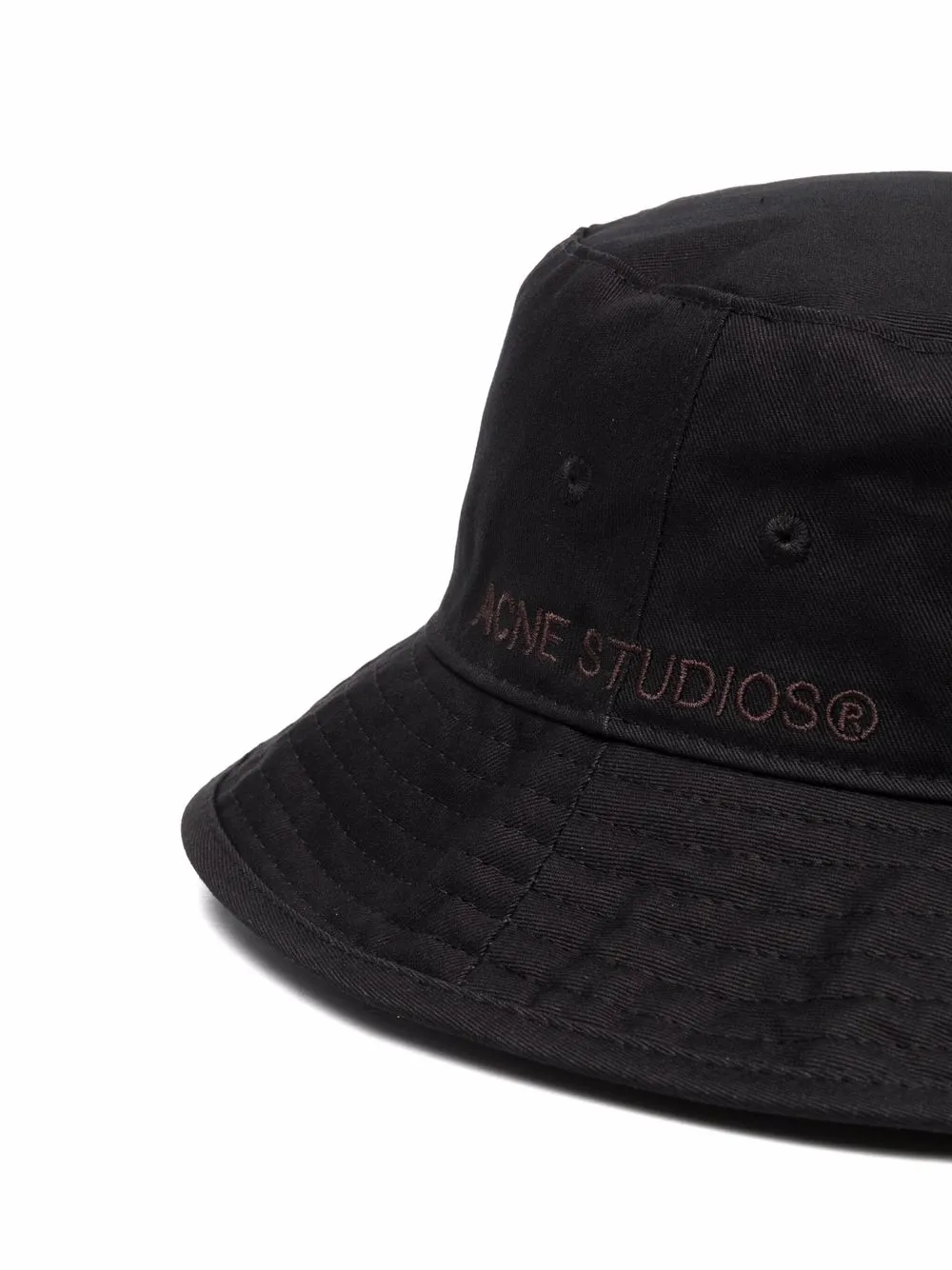 Acne Studios Vissershoed met geborduurd logo - Zwart