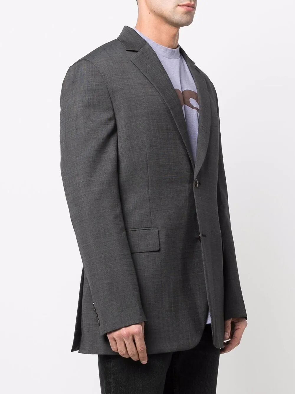 acne studios 单排扣羊毛马海毛西装夹克 图 3