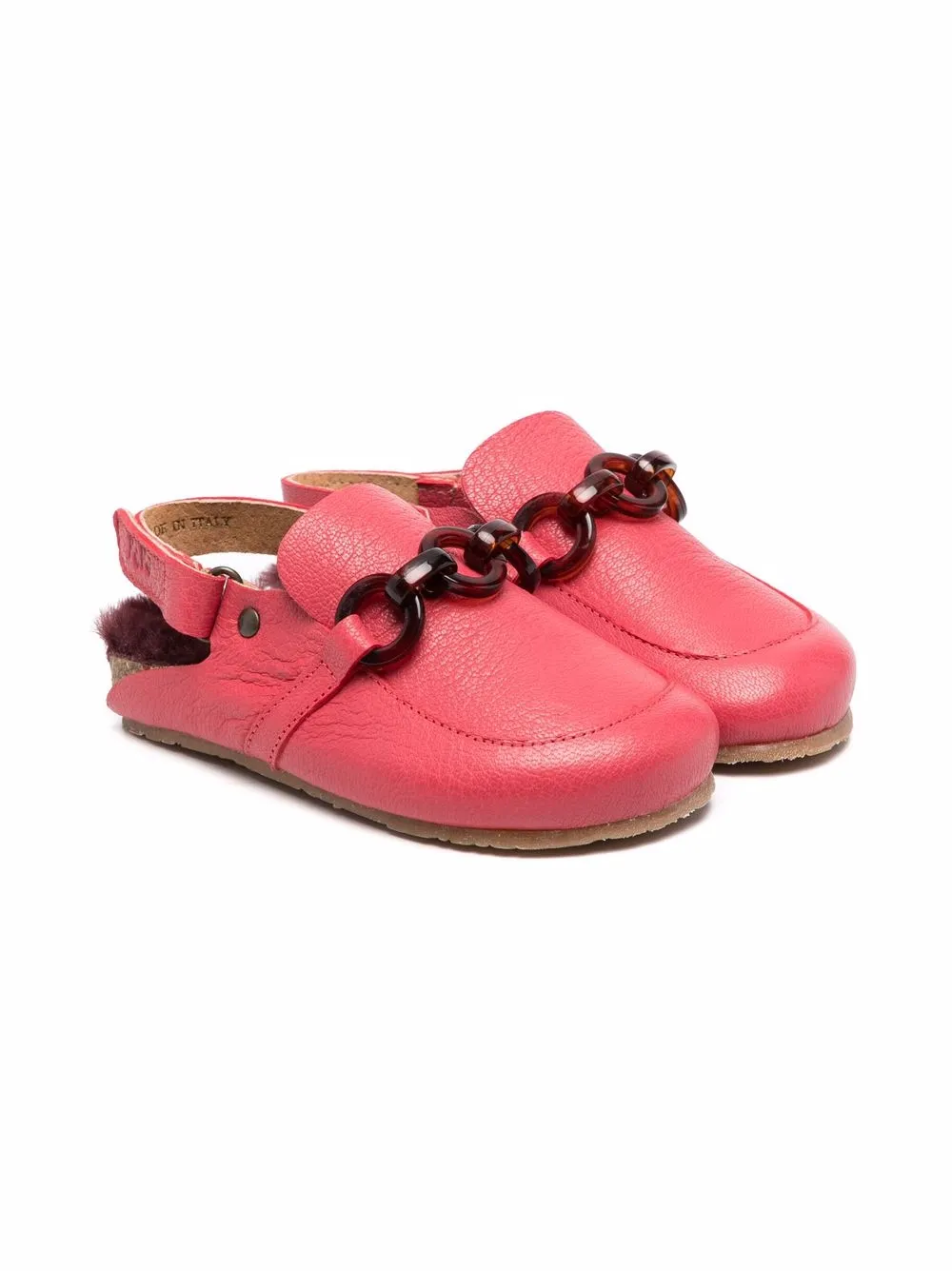 pèpè mocassins à détail de chaîne - rose