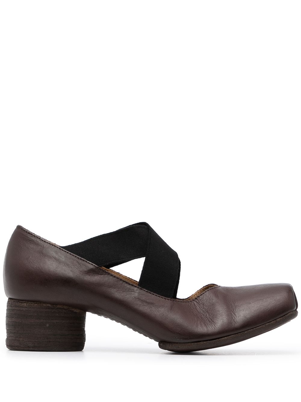 

Uma Wang 25mm square-toe ballerina shoes - Brown