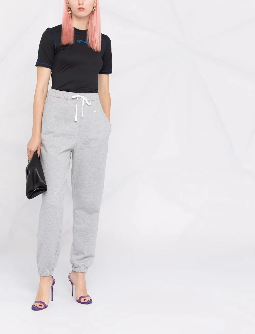 фото Versace футболка с контрастной строчкой и логотипом