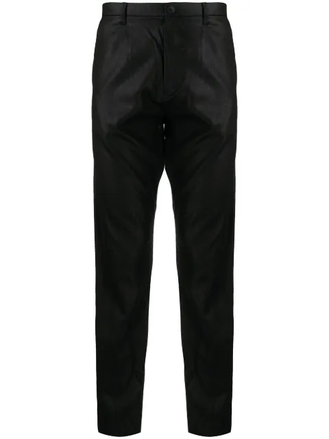 Julius high-waisted slim-fit trousers