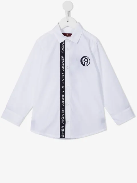 Aigner Kids chemise à logo imprimé