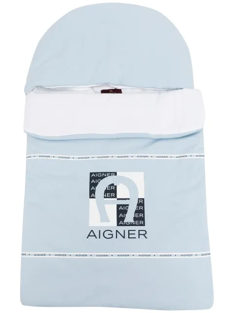 Aigner Kids logo-print padded cotton nest