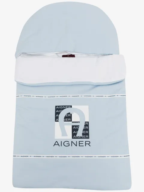 Aigner Kids logo-print padded cotton nest