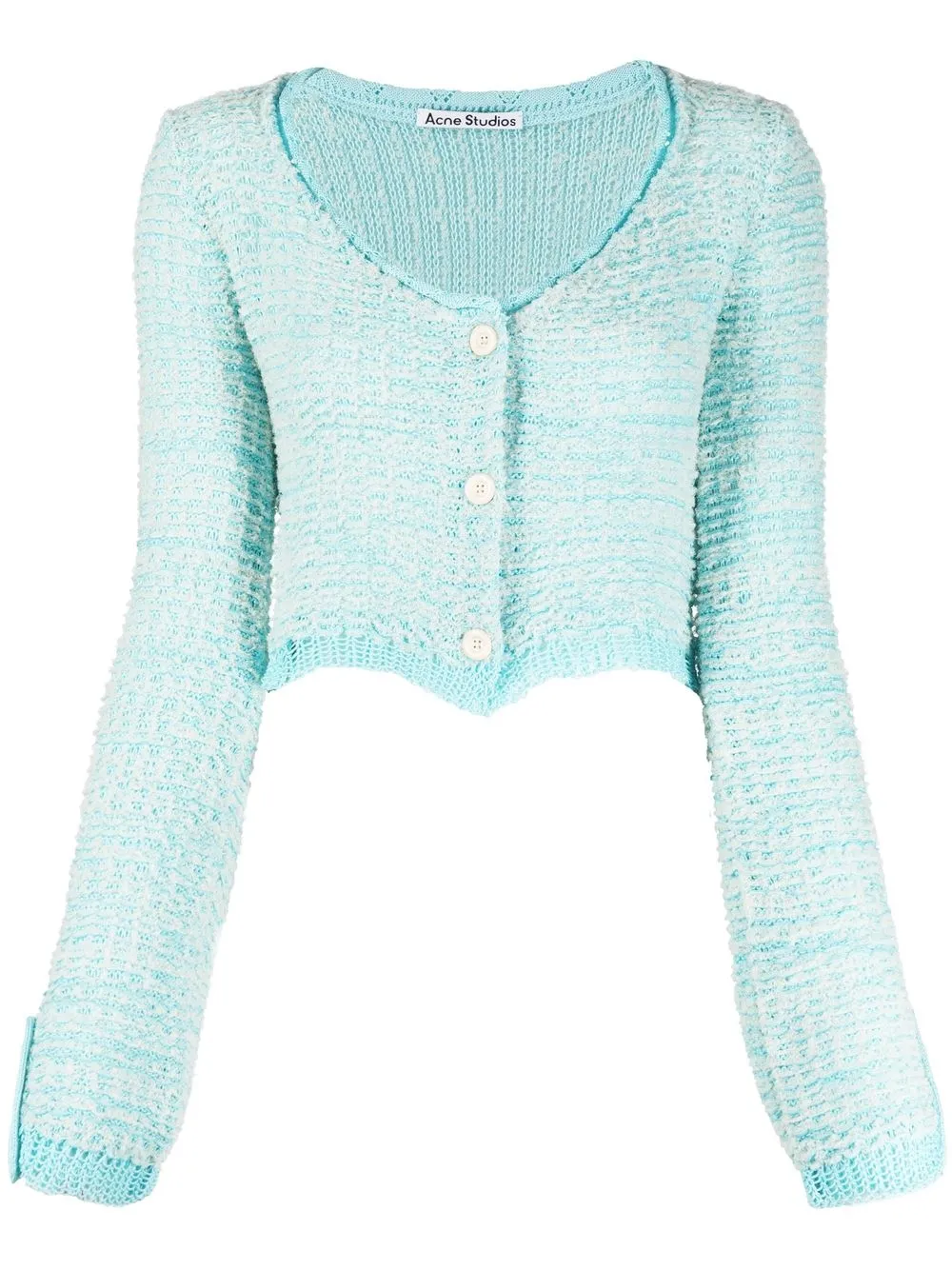 

Acne Studios bouclé tweed cropped jacket - Blue