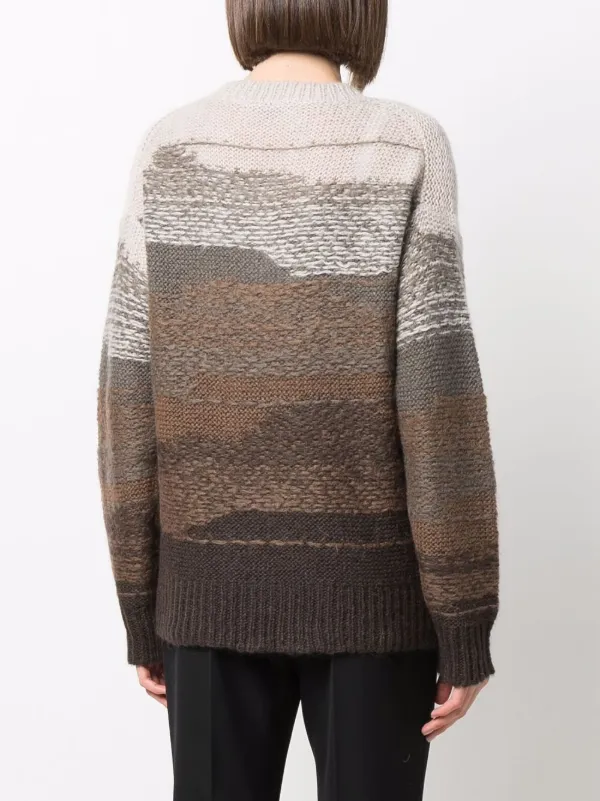 ombre patchwork jumper