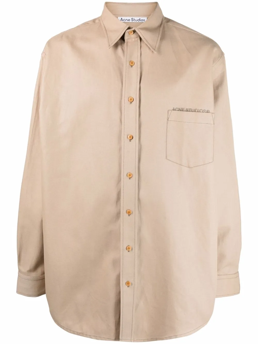 

Acne Studios camisa con logo bordado - Neutro