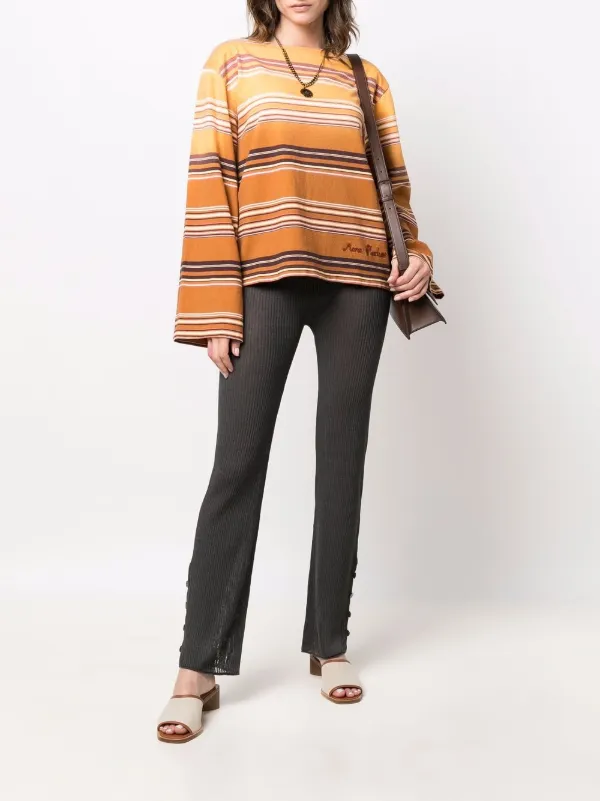 Shop Acne Studios striped long-sleeve T 